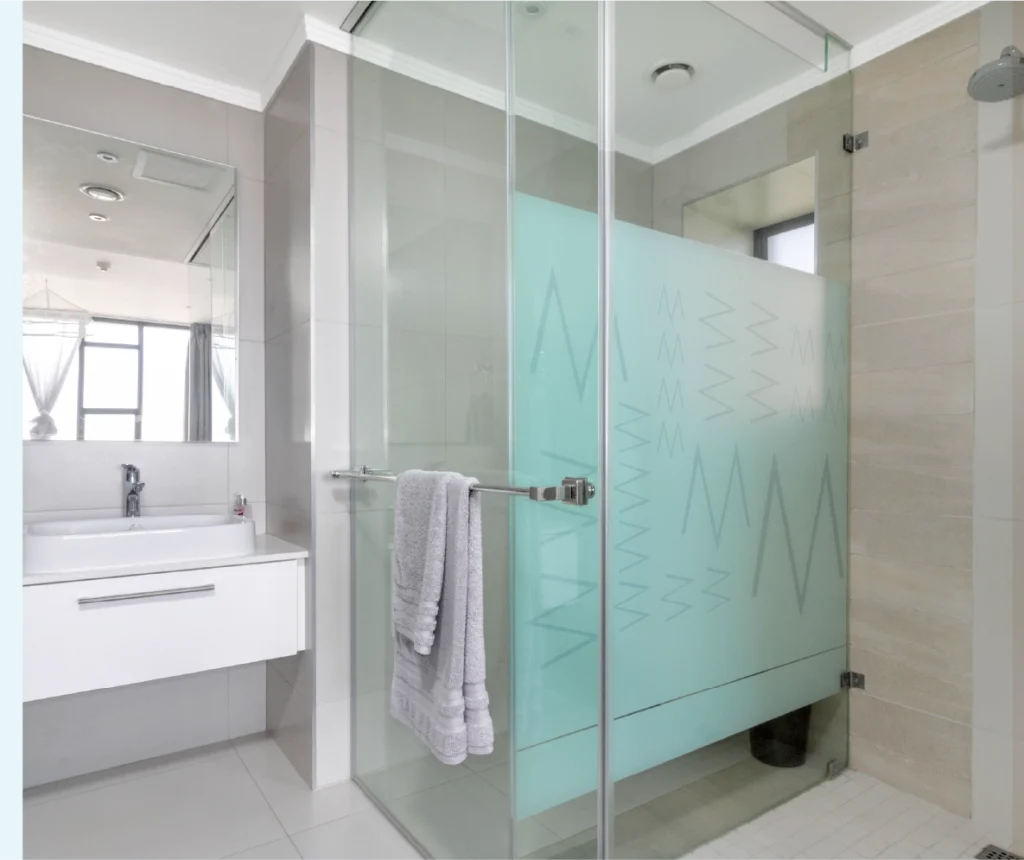 Bathroom in a furnished Masingita Towers apartment